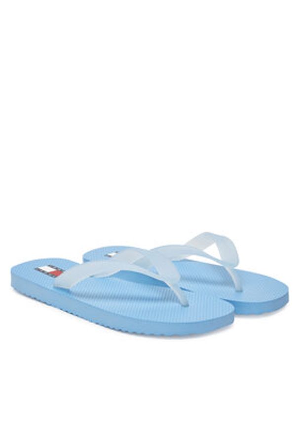 Tommy Jeans Japonki Tjw Logo Flip Flop EN0EN02447 Błękitny. Kolor: niebieski