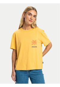 Quiksilver T-Shirt Standard EQWZT03197 Żółty Regular Fit. Kolor: żółty. Materiał: bawełna #1