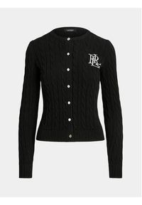 Lauren Ralph Lauren Kardigan 200932225003 Czarny Slim Fit. Kolor: czarny. Materiał: bawełna #3