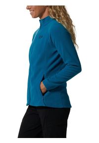 MOUNTAIN HARDWEAR - Damska bluza polarowa Mountain Hardwear Polartec Microfleece z pełnym zamkiem bł. Typ kołnierza: polo. Kolor: niebieski. Materiał: polar