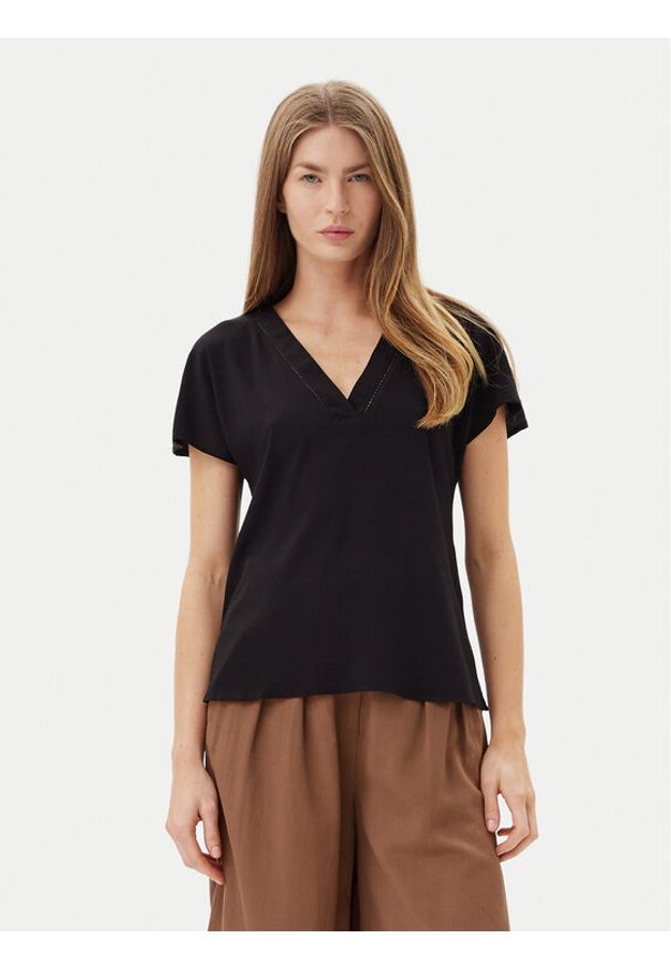 Vero Moda Bluzka Bella 10327551 Czarny Regular Fit. Kolor: czarny. Materiał: wiskoza