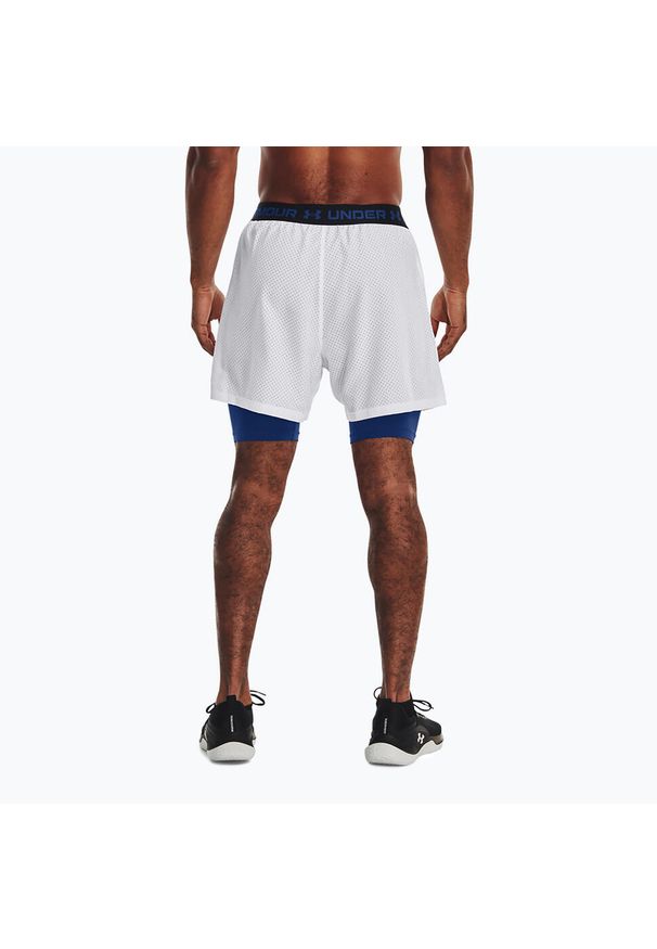 Spodenki fitness męskie Under Armour Vanish Wvn 2In1 Vent Sts. Kolor: biały. Sport: fitness