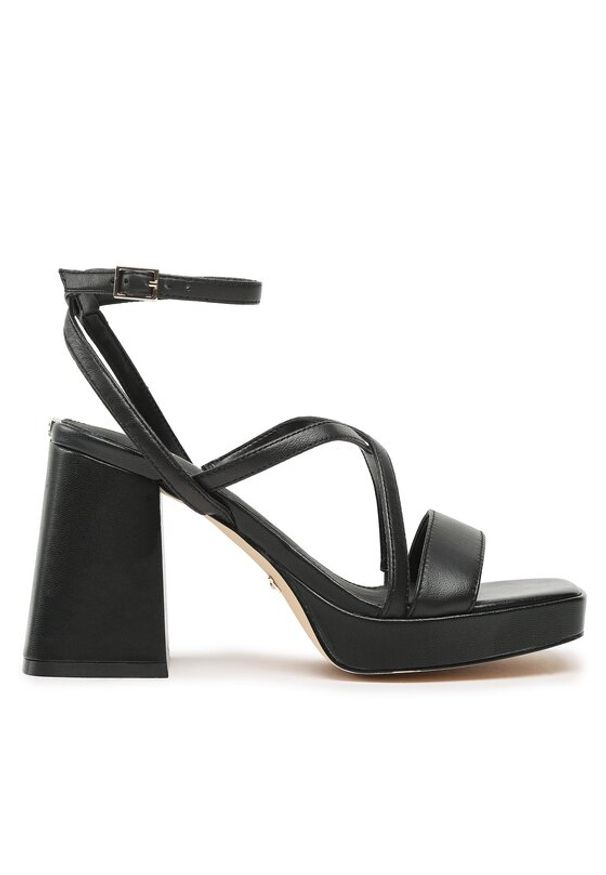 Guess Sandały Tiline FL6TLI LEA03 Czarny. Kolor: czarny. Materiał: skóra