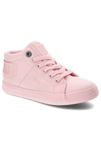 Big-Star - Różowe Sneakersy Big Star Wygodne Buty Dziecięce. Zapięcie: sznurówki. Kolor: różowy. Materiał: materiał. Szerokość cholewki: normalna #1