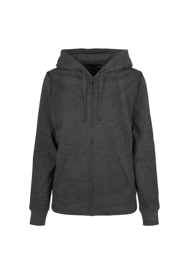 BUILD YOUR BRAND - Bluza Z Kapturem Damska Basic Full Zip. Typ kołnierza: kaptur. Kolor: wielokolorowy, szary, brązowy