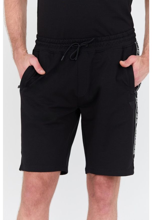 Guess - GUESS Czarne męskie shorty Arlo, Rozmiar XL. Kolor: czarny