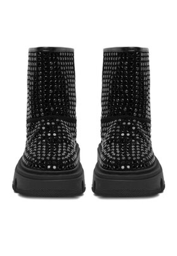 Eva Minge Śniegowce EO-NIKI-LT1748-1 Czarny. Kolor: czarny. Materiał: zamsz, skóra