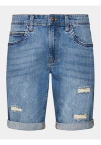 INDICODE Szorty jeansowe Kaden Holes 70-104 Niebieski Regular Fit. Kolor: niebieski. Materiał: bawełna #1