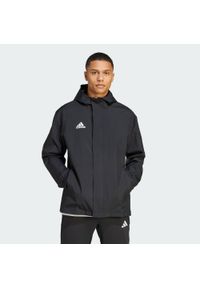 Adidas - Entrada 22 All-Weather Jacket. Kolor: czarny. Materiał: poliester, materiał. Sport: piłka nożna #1