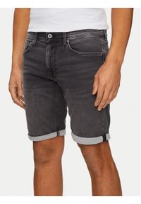 Pepe Jeans Szorty jeansowe Slim Gymdigo Short PM801075UH3 Szary Slim Fit. Kolor: szary. Materiał: bawełna