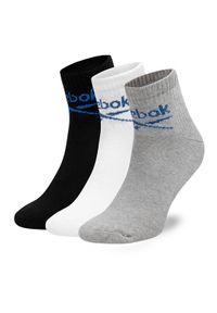 Reebok Zestaw 3 par wysokich skarpet unisex R0255-SS24 (3-pack) Kolorowy. Wzór: kolorowy #1