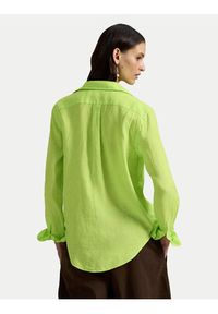 Polo Ralph Lauren Koszula 211970730509 Zielony Classic Fit. Typ kołnierza: polo. Kolor: zielony. Materiał: len #5