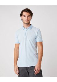 Wrangler - MĘSKIE POLO WRANGLER SS REFINED POLO CERULEAN BLUE W7AFKHXVT. Typ kołnierza: polo #1