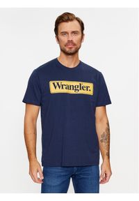 Wrangler T-Shirt 112341131 Granatowy Regular Fit. Kolor: niebieski. Materiał: bawełna