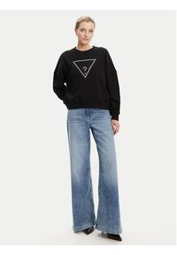 Guess Bluza W5YQ04 KC8I0 Czarny Regular Fit. Kolor: czarny. Materiał: bawełna