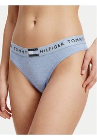 TOMMY HILFIGER - Tommy Hilfiger Stringi UW0UW06039 Niebieski jasny. Kolor: niebieski. Materiał: bawełna #3