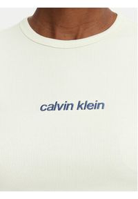 Calvin Klein Jeans T-Shirt LV047G816G Kremowy Slim Fit. Kolor: kremowy. Materiał: bawełna #5