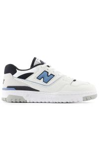 Buty New Balance BB550ESF - białe. Okazja: na co dzień. Kolor: biały. Materiał: skóra, guma. Szerokość cholewki: normalna. Sport: koszykówka, turystyka piesza