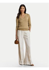 Lauren Ralph Lauren - LAUREN RALPH LAUREN Sweter Meren 200888795013 Beżowy Regular Fit. Kolor: beżowy. Materiał: bawełna #3
