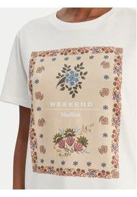 Weekend Max Mara T-Shirt Pantera 2615971032 Biały Regular Fit. Kolor: biały. Materiał: bawełna. Wzór: motyw zwierzęcy #5
