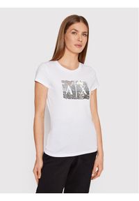 Armani Exchange T-Shirt 8NYTDL YJ73Z 6110 Biały Slim Fit. Kolor: biały. Materiał: bawełna #1