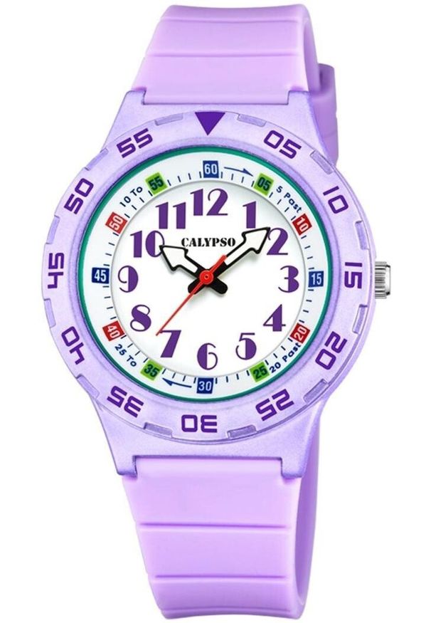 Calypso Zegarek dla dzieci Calypso K5828-3 fioletowy pasek. Kolor: fioletowy