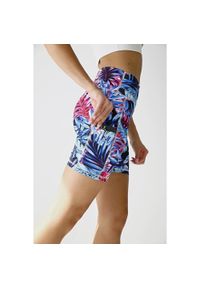2SkIN - Krótkie legginsy damskie 2skin Tropicana. Kolor: wielokolorowy. Materiał: elastan, poliester. Długość: krótkie. Sport: bieganie