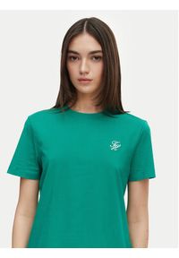 TOMMY HILFIGER - Tommy Hilfiger T-Shirt Logo Embroidery WW0WW48699 Zielony Regular Fit. Kolor: zielony. Materiał: bawełna #3