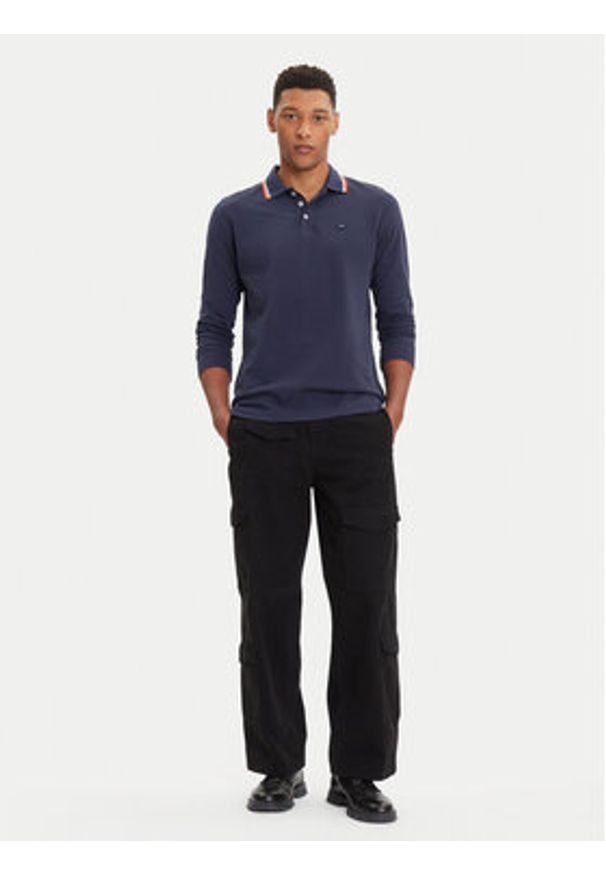 Wrangler Polo 112371506 Granatowy Regular Fit. Typ kołnierza: polo. Kolor: niebieski. Materiał: bawełna