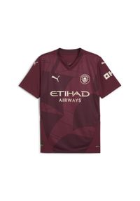 Puma - Męska trzecia koszulka Manchester City 24/25 PUMA Dark Jasper Red. Kolor: czerwony