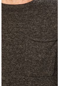 Blend - Sweter. Kolor: czarny. Materiał: bawełna, materiał, dzianina. Wzór: gładki #5