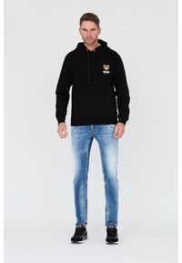 MOSCHINO Czarna męska bluza z kapturem, Rozmiar S. Typ kołnierza: kaptur. Kolor: czarny #6