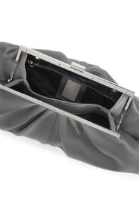 Kazar - Elegancka skórzana torebka pouch bag w szarym kolorze. Kolor: szary. Materiał: skórzane. Styl: elegancki. Rodzaj torebki: do ręki #2