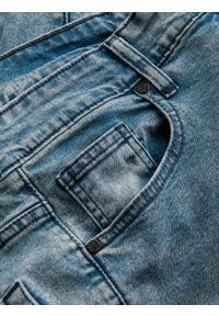 Ombre Clothing - Spodnie męskie jeansowe SKINNY FIT - jasnoniebieskie V2 P1062 - XXL. Kolor: niebieski. Materiał: jeans