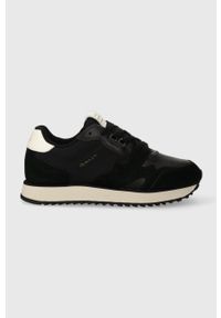 GANT - Gant sneakersy Bevinda kolor czarny 27534161.G00. Nosek buta: okrągły. Zapięcie: sznurówki. Kolor: czarny. Materiał: materiał, skóra, guma, włókno