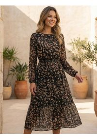 Sinsay - Midi sukienka we wzory - wielobarwny. Długość: midi #1