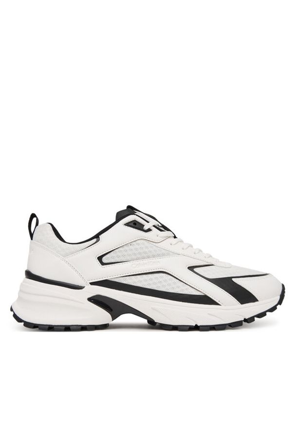 Calvin Klein Sneakersy Hike Runner Laceup Strip M-Lt HM0HM02154 Biały. Kolor: biały. Materiał: skóra
