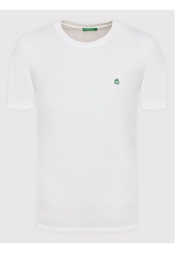 United Colors of Benetton - United Colors Of Benetton T-Shirt 3MI5J1AF7 Biały Regular FIt. Kolor: biały. Materiał: bawełna