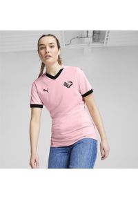 Puma - Damska koszulka domowa Palermo F.C. 24/25 PUMA Team Light Pink Black. Kolor: czarny, różowy, wielokolorowy. Sport: piłka nożna