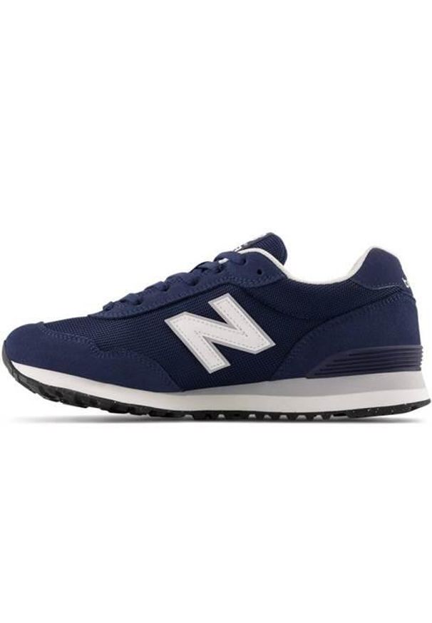 Buty do chodzenia męskie New Balance ML515NVY. Zapięcie: sznurówki. Kolor: niebieski. Materiał: tkanina, skóra, zamsz, materiał, syntetyk. Szerokość cholewki: normalna. Sport: turystyka piesza