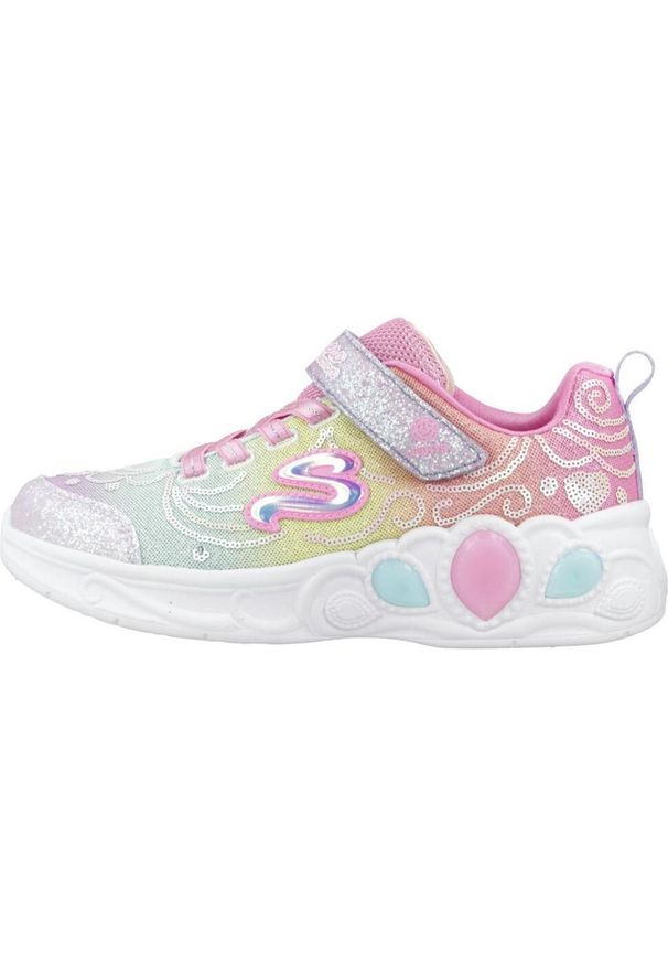 skechers - Buty do chodzenia dziewczęce, Skechers Princess Wishes. Zapięcie: rzepy. Kolor: wielokolorowy. Materiał: syntetyk, materiał. Szerokość cholewki: normalna. Model: Skechers Sport. Sport: turystyka piesza