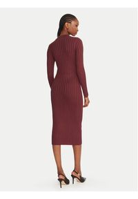 Guess Sukienka dzianinowa W5BK60 Z2YJ2 Brązowy Slim Fit. Kolor: brązowy. Materiał: wiskoza #4