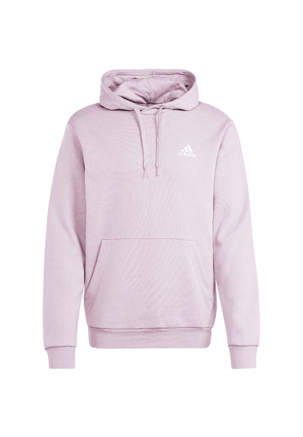 Adidas - Bluza męska adidas Essentials Fleece Hoodie. Kolor: fioletowy. Materiał: dresówka. Sport: fitness