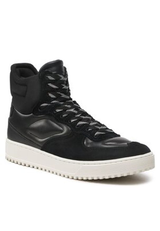 Emporio Armani Sneakersy X4Z114 XN735 N515 Czarny. Kolor: czarny. Materiał: zamsz, skóra