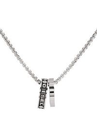 Diesel Naszyjnik Double Pendant Only The Brave DX1168040 Srebrny. Materiał: metalowe. Kolor: srebrny