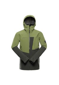 ALPINE PRO - Kurtka męska trekkingowa wodoodporna Alpine Pro Zarr 2. Kolor: zielony. Materiał: hardshell. Sport: turystyka piesza, wspinaczka