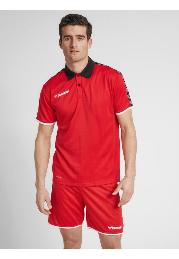 Polo Hummel hmlAUTHENTIC Functional. Typ kołnierza: polo. Kolor: czerwony, wielokolorowy, różowy. Sport: fitness