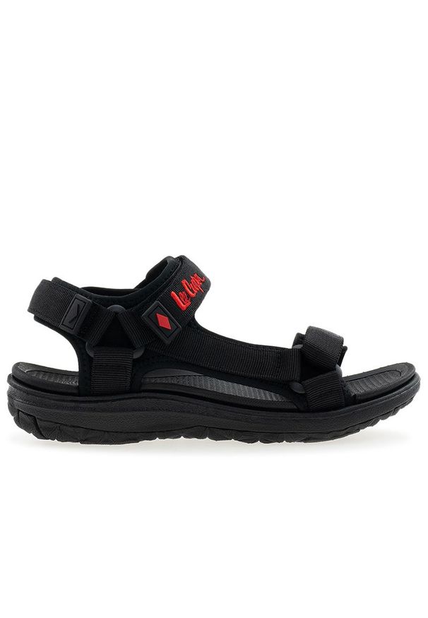 Sandały damskie Lee Cooper LCW-24-34-2615L - czarne. Zapięcie: rzepy. Kolor: czarny. Materiał: materiał. Wzór: paski. Styl: sportowy, street