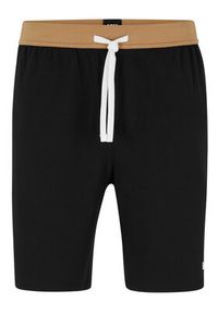 BOSS - Boss Szorty piżamowe Balance 50490924 Czarny Regular Fit. Kolor: czarny. Materiał: bawełna