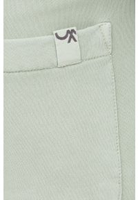 United Colors of Benetton spodnie dresowe bawełniane męski kolor zielony. Kolor: zielony. Materiał: bawełna, dresówka. Wzór: gładki #3